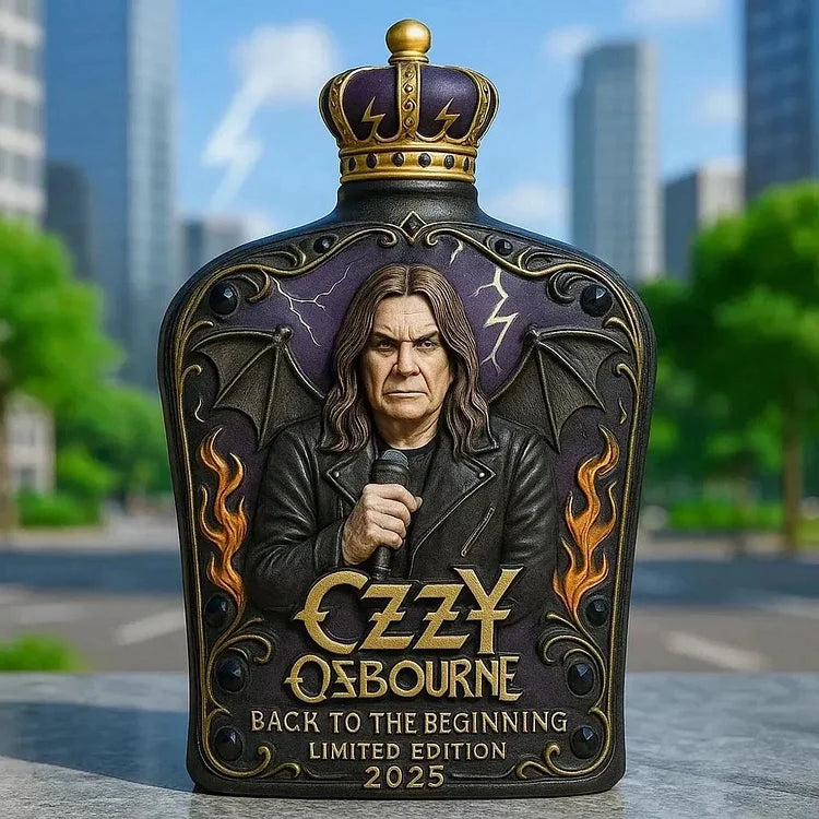 Limited Edition Whiskey Decanter with Ozzy Osbourne Relief - 5