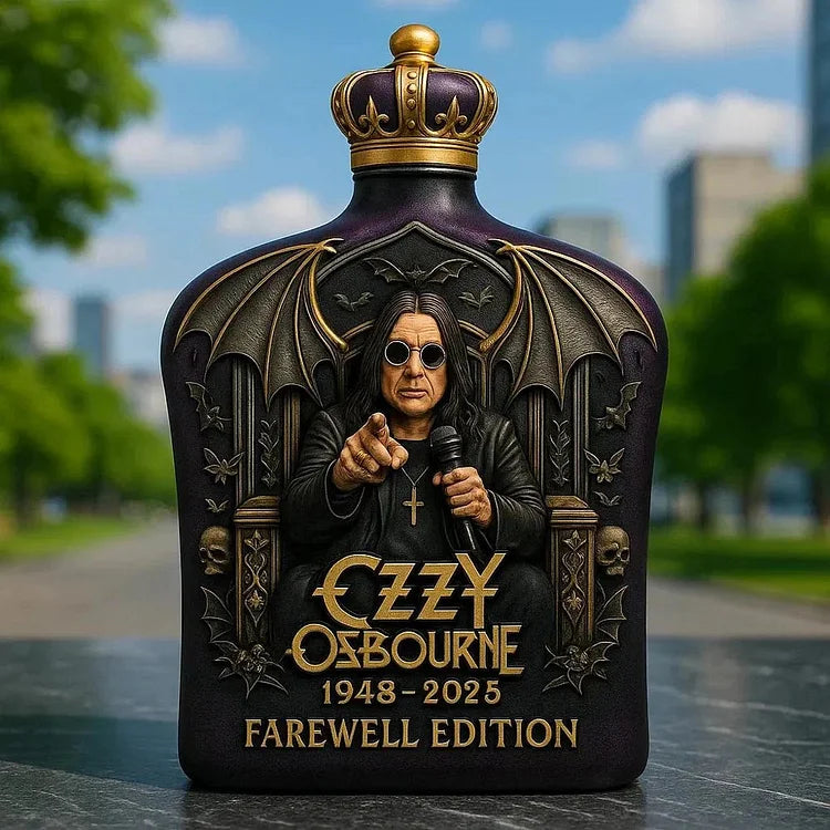 Limited Edition Whiskey Decanter with Ozzy Osbourne Relief - 5