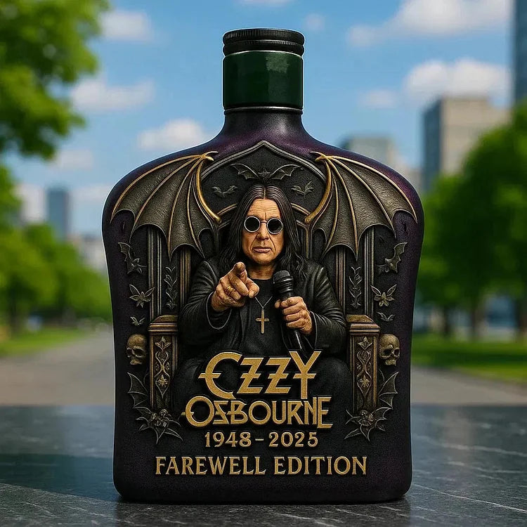 Limited Edition Whiskey Decanter with Ozzy Osbourne Relief - 5